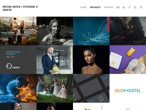 mým úkolem je určovat grafickou a fotografickou koncepci projektů. vytvářím korporátní identitu (loga a grafický manuály, tisky), reklamní fotografii a postprodukci, weby a jiné prezentace pro firmy nebo jednotlivce.
