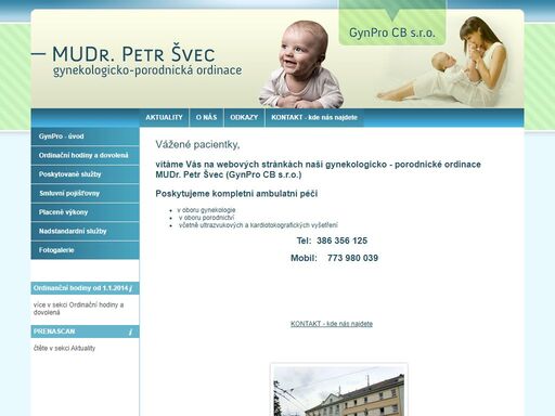 mudr. petr švec gynekologicko- porodnická  ordinace. ultrazvukové vyšetření. kolposkopie. kardiotokografie. prenatální poradna. poliklinika sever. doktor švec. mudr. švec.