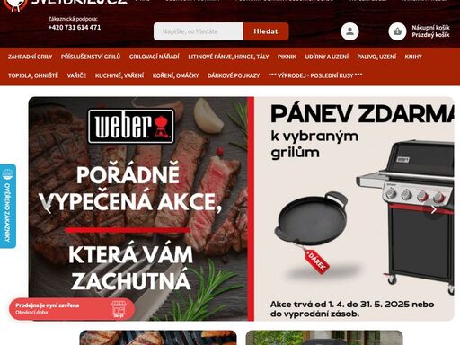 e-shop a kamenná prodejna svět grilů se zahradními grily a potřebami ke grilování. prodejna a půjčovna grilů pro region severní morava se nachází v ostravě