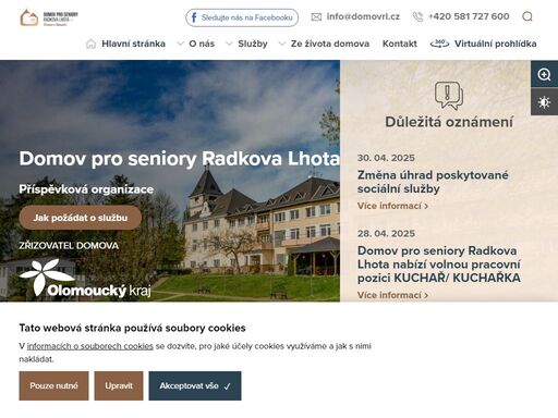 posláním je poskytnout bezpečné, kvalitní a důstojné podmínky klientům, kteří kvůli věku a zdravotnímu stavu nemohou žít v přirozeném prostředí.