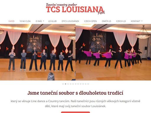 tcs louisiana je taneční soubor s dlouholetou tradicí. tanečně se zaměřuje na country tance a line dance. country i line dance předtančení tanečníků tcs louisiana můžete vidět na domácích i zahraničních pódiích.
