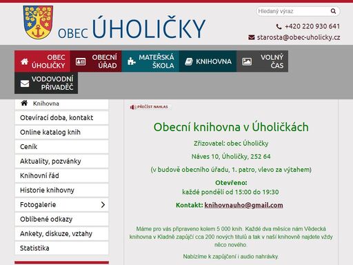 oficiální stránky obce úholičky