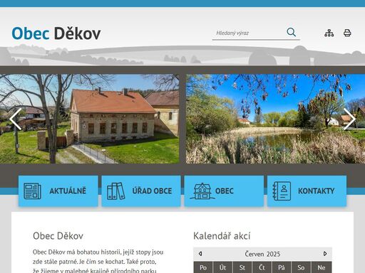 oficiální stránky obce děkov