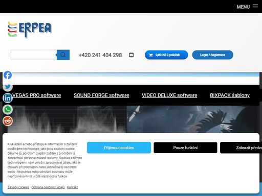 distribuce a prodej software ke zpracování videa a zvuku. oficiální prodej značek vegas pro (dříve sony vegas), sound forge, acid, blufftitler, music maker, video deluxe (dříve movie studio).
