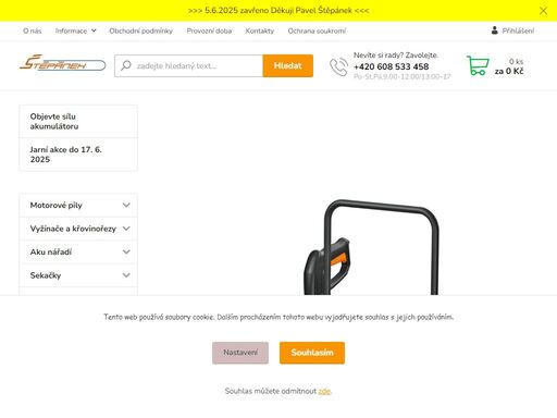 mimořádný řezný výkon stihl - pily, tlakové čističe, vyžínače, křovinořezy i sekačky 