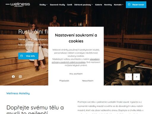 wellness holešky - prohřejte své tělo v jedinečné rustikální finské sauně.