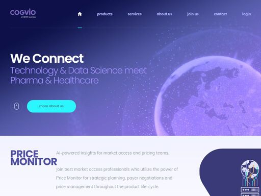 cogvio is a technology and data science company focused on the development of specialized applications in pharmaceutical, medical device and healthcare segment.