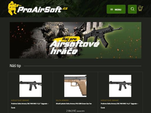 internetový obchod s nabídkou airsoftových zbraní a příslušenství. v našem sortimentu naleznete jídlo, outdoor oblečeni, kuličky, nabíječky, optiky.