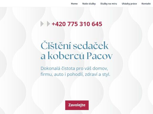 profesionální čištění sedaček, koberců, čalounění a interiérů vozidel, pacov.