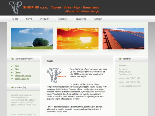 sinop hf - topení, voda, plyn, kanalizace