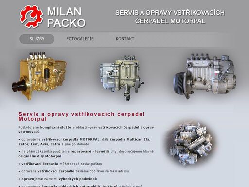 milan packo - servis a údržba vstřikovacích čerpadel motorpal