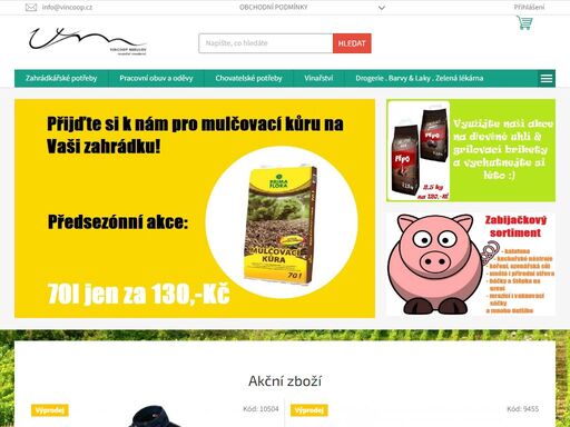 potřeby pro hospodáře, sadaře, vinaře, zahrádkáře. malíře. prodáváme osiva, substráty, hnojiva, postřiky, květináče, pracovní oděvy a obuv, krmiva, krmítka, hadice, spojky, barvy laky