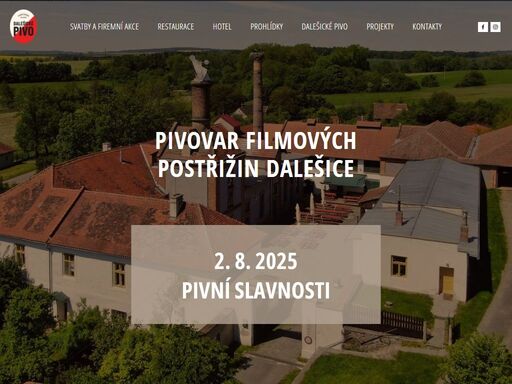 pivovar filmových postřižin dalešice vaří dalešické pivo, provozuje 
ubytování v hotelu, pivovarskou restauraci. prohlídky výroby piva, tři 
okruhy, i s ochutnávkou. půjčovna elektrokol.