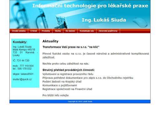 lukáš siuda prodej a servis ambulantního software medicus