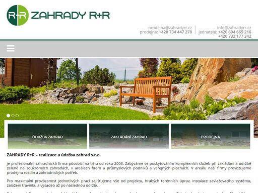zabýváme se poskytováním komplexních služeb při zakládání a údržbě zeleně na soukromých zahradách,v areálech firem a průmyslových podniků a veřejných plochách.