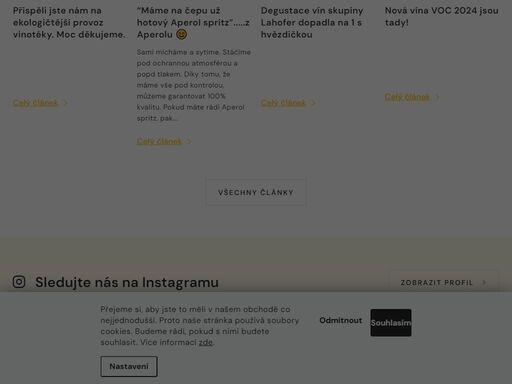 vinotéka vínovín znojmo - vaše online vinotéka s osobním přístupem? prodej vína, regionálních dobrot a dárků ? přehledně online na e-shopu nebo v kamenné prodejně ? odeslání ihned ? b2b servis ?