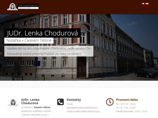judr. lenka chodurová, notářka v českém těšíně