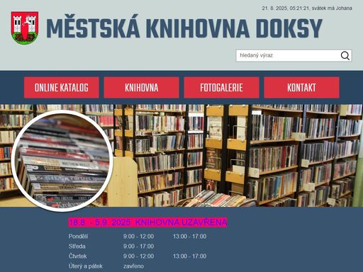 www.knihovnadoksy.cz