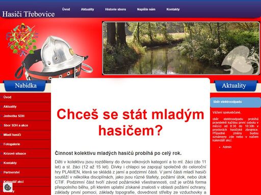 webový portál sboru dobrovolných hasičů třebovice v čechách