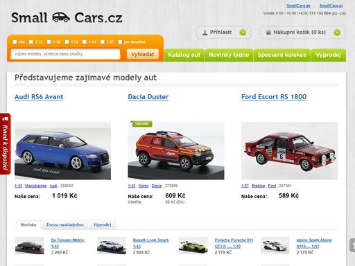 kovové modely aut smallcars.cz - tisíce modelů na jednom místě