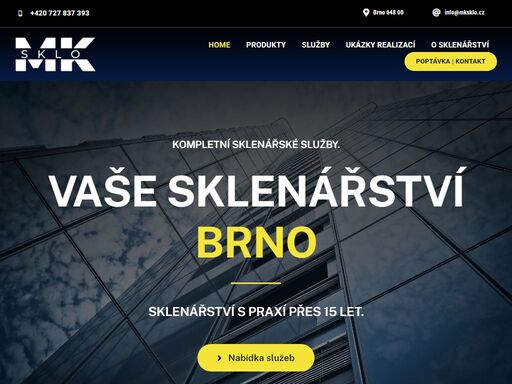 naše sklenářství brno zajišťuje kompletní sklenářské práce po celém brně a kraji. praxi v oboru máme přes 15 let a zpracujeme pro vás každé sklo .
