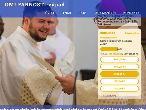 omi farnosti-západ. to je společný web pro farnost dolní bělá, farnost ledce, farnost manětín a farnost plasy. všechny tyto farní okruhy jsou ve správě misionářů oblátů z plas.