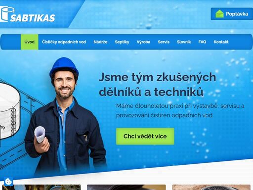 společnost sabtikas, s.r.o. byla založena v roce 2003. hlavní náplní je výroba domovních čistíren odpadních vod topas a jejich servis, výroba plastových nádrží,  žump, jímek, retenčních nádrží, šachtic a dalších výrobků z plastů.