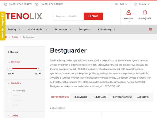 bestguarder ? velký výběr z 2 modelů na tenolix.cz. ?? rychlé dodání po čr a sk. ?? inovativní technologie. ?? ověřený obchod. značka bestguarder byla založena roku 2005 a od počátku se zaměřuje na vývoj a výrobu vysoce kvalitních a odolných nočních vidění určených primárně pro outdoorové aktivity. její továrna…