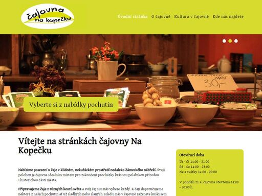 čajovna setkání - poděbrady - vítejte na stránkách čajovny na kopečku