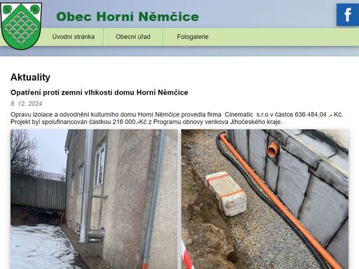 oficiální stránky obce horní němčice