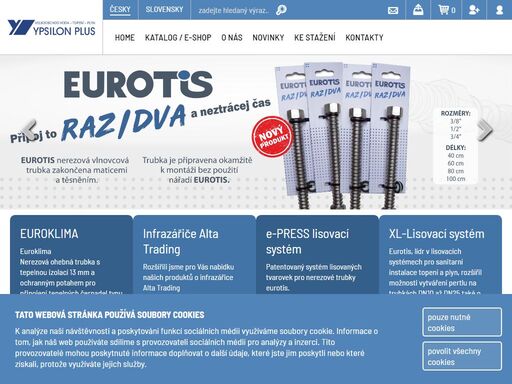 obchodní společnost ypsilon plus s.r.o. se již 21 let specializuje na dovoz a prodej topenářského a vodoinstalačního materiálu