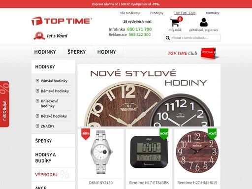velká výběr hodinek a šperků. nabízíme luxusní hodinky, módní hodinky a digitální hodinky.