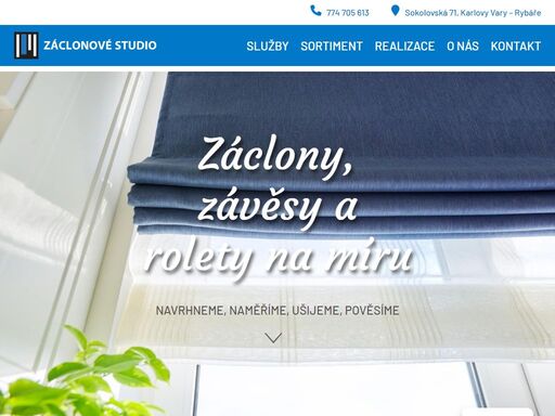navrhneme, naměříme, ušijeme a pověsíme. šijeme záclony, závěsy, římské rolety a bytové doplňky. jsme záclonové studio v karlových varech.