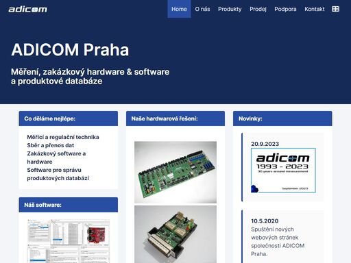 adicom praha od roku 1993 vyvíjí individuální řešení v oboru měřicí a regulační techniky, včetně sběru a zpracování dat. dodáváme hardware a software na míru a nabízíme program pro správu produktových databází malých a středních firem.