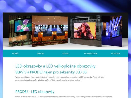led 88 - led obrazovky, velkoplošné obrazovky, led panely a velkoplošné led obrazovky.