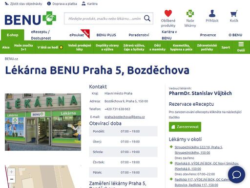 ?přístup do lékárny je bezbariérový. naleznete zde široký sortiment léků na recept či doplňků stravy. pokud vybraný produkt nemáme, rádi vám ho doobjednáme. ?