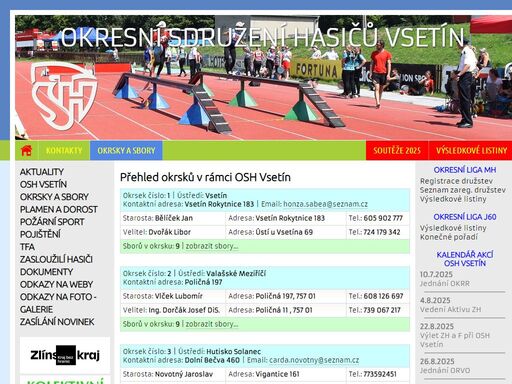 okresní sdružení hasičů vsetín - oficiální informační server