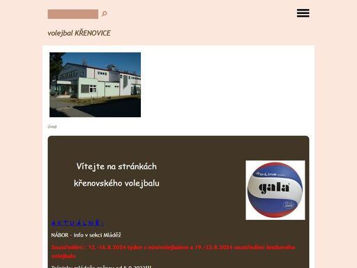 stránky všech volejbalových družstev v křenovicích u slavkova. rozpisy, výsledky zápasů, tabulky, fotky, aktuality.