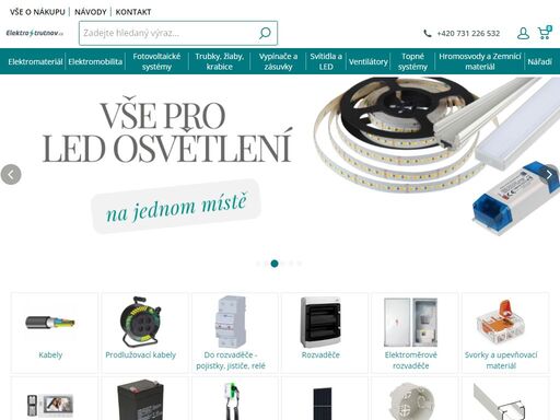 kamenná prodejna a e-shop prodej elektromateriálu v trutnově a po celé české republice(kabely, světla, úložný a spojovací materiál, rozvaděče, vypinače zásuvky, jističe, led osvětlení, relé) zboží prodáváme jako řemeslníci a elektrikáři. tedy dokážeme poradit a navrhnout vám řešení vašeho problému.odesíláme po čr.