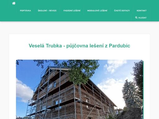 jsme půjčovna lešení z pardubic. lešení vám půjčíme po celém pardubickém i královehradeckém kraji. moderní systémy pro velké i malé budovy.