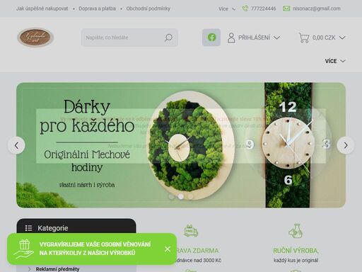vyberte si originální hand made dárek pro každou příležitost, mechové hodiny, vyřezávané nebo mechové obrazy, hand made dárky ze dřeva k narozeninám, svátkům nebo na svatbu.
