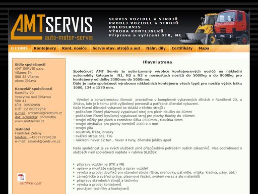 amt servis - servis vozidel a strojů, pneuservis - jihlava