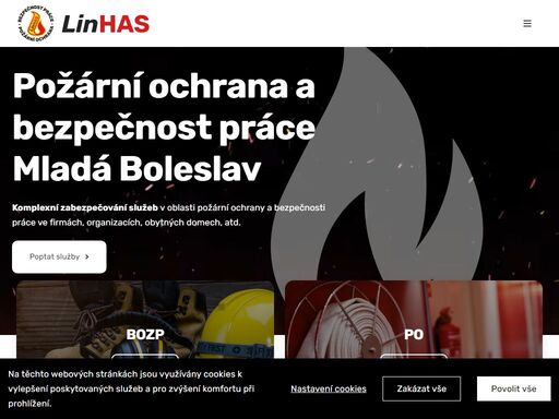 komplexní zabezpečování služeb v oblasti požární ochrany a bezpečnosti práce ve firmách, organizacích, obytných domech, atd.