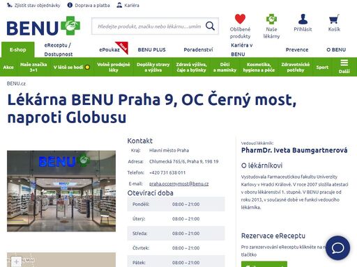 ?navštivte lékárnu benu v oc černý most s bezbariérovým přístupem. poradíme v oblasti lékových interakcí a odvykání kouření. poskytujeme diagnostiku pleti.?