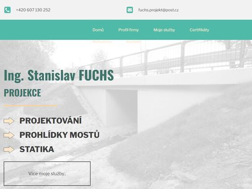 nabídka projekčních prací pro dopravní a inženýrské stavby i statiku.


