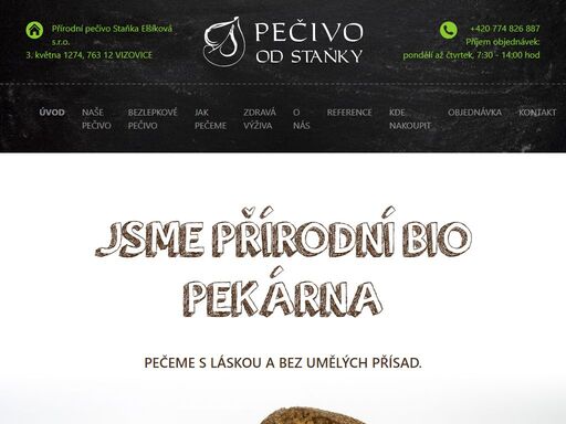 nabízíme kváskové pečivo bez rafinovaných cukrů, konzervantů, mléka i vajec. pečeme podle vlastních receptur a v souladu se zdravou výživou. vítejte u staňky!