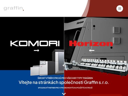 jsme profesionálové 
snažíme se být vaším partnerem v oblasti tisku a pomáháme vám zvýšit produktivitu a efektivitu vaší tiskové produkce díky našim strojům komori a horizon. naše společnost je vždy