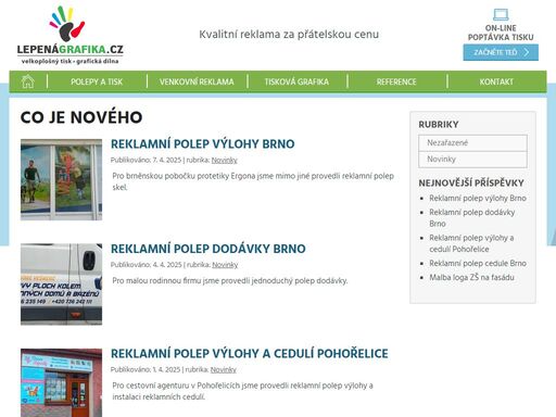 kompletní zázemí pro vaši reprezentativní reklamu: kreativní návrhy grafiky, kvalitní výroba a tisk a realizace přímo u vás, ať už jste kdekoliv.