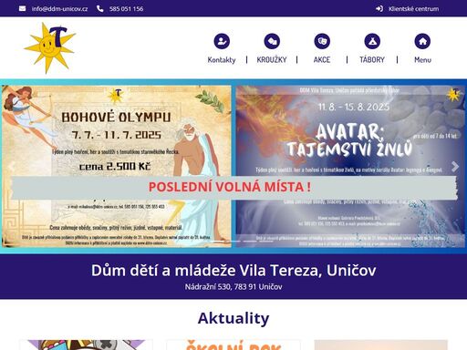 dům dětí a mládeže vila tereza, uničov