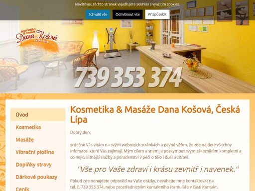 kosmetika a masáže česká lípa dana košová - kosmetické ošetření, rekondiční masáže, masáž lávovými kameny